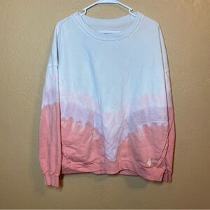 Free People Movement Ombre Crew Sweatshirt women’s size medium pink orange